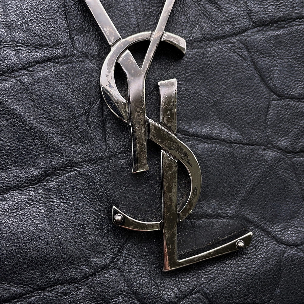 Saint Laurent Paris Shoulder Bag West Hollywood Embossed Leather Black - Picture 12 of 12